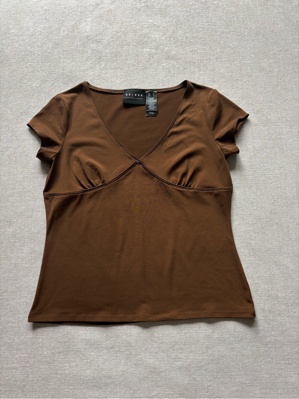 Liz Claiborne Axcess vintage brown coquette 90s shirt